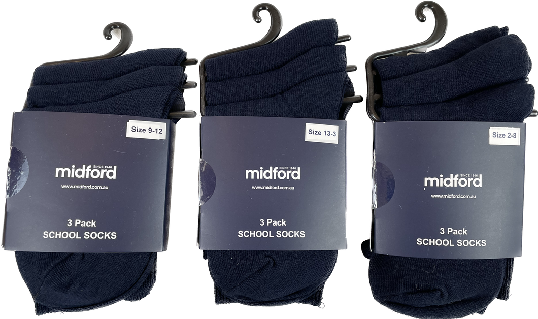 Socks-Navy 3 pack