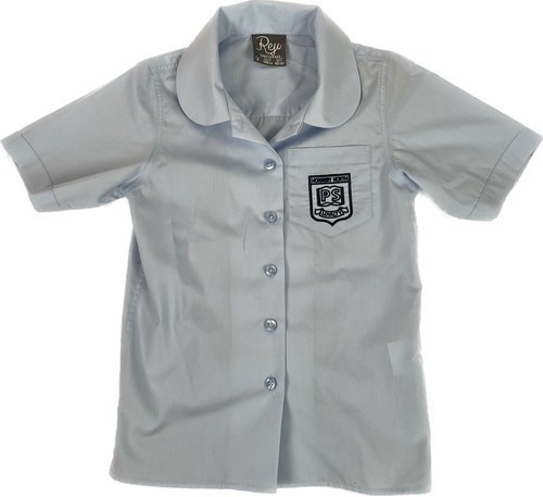 Girls Summer Blouse with Embroidered Logo